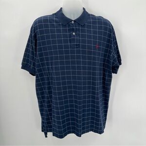 Polo Ralph Lauren Shirt Men’s XL Navy Blue Windowpane Plaid Check Short Sleeve